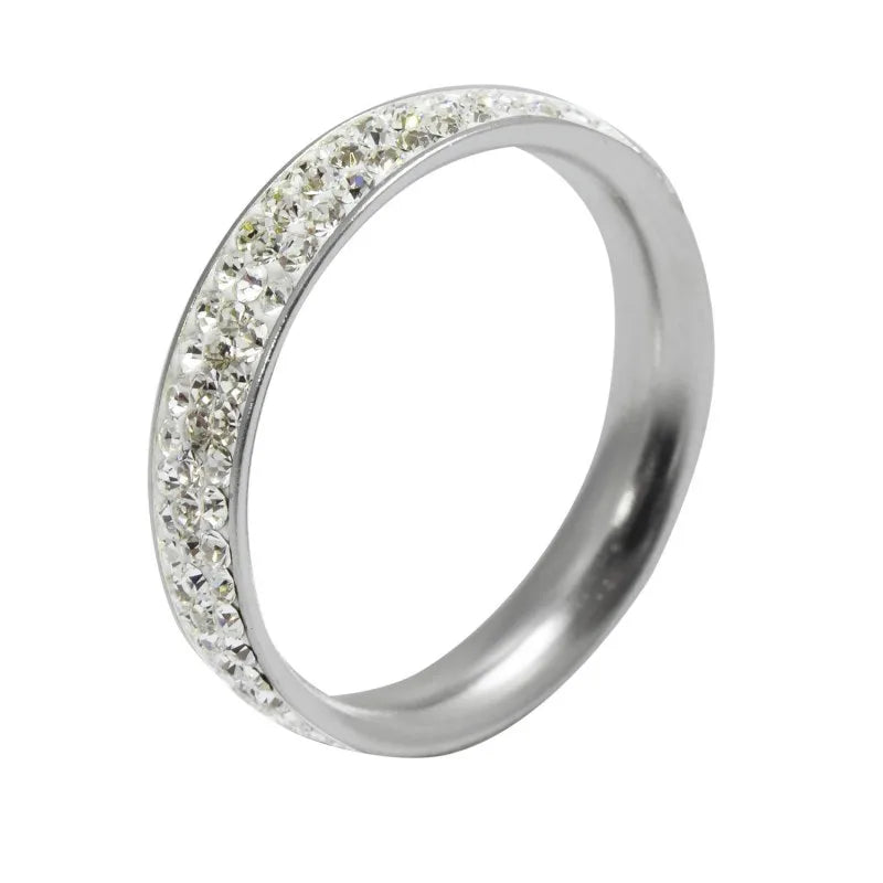 Anillo de Plata Ley 925 con Halo de micro circones color cristal